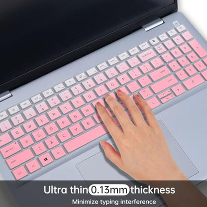 Keyboard Cover Skin for 2025 Dell 16 Plus Laptop DB16250, Dell 16 Plus 2-in-1 Laptops DB16255 DB06250, Dell Inspiron 16 5640 5645, Dell 16 Laptop DC16250 DC16251 Keyboard Protector Skin, Ombre Pink - color: Ombre Pink