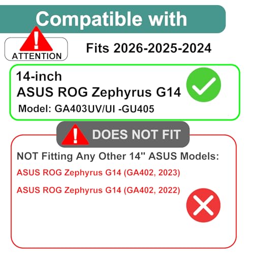 KEANBOLL 2 Pack Tempered Glass Screen Protector for ASUS ROG Zephyrus G14 GU405 GA403 14" AI Gaming Laptop, 9H Hardness, Ultra Clear, Anti Scratch (Fits model 2024-2025-2026 only !)