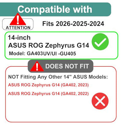 KEANBOLL 2 Pack Tempered Glass Screen Protector for ASUS ROG Zephyrus G14 GU405 GA403 14" AI Gaming Laptop, 9H Hardness, Ultra Clear, Anti Scratch (Fits model 2024-2025-2026 only !)