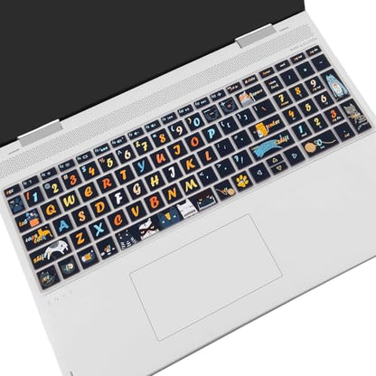 Keyboard Cover for HP Envy x360 15m-bp/bq /2020 2019 HP Pavilion 15/ HP Pavilion x360 15.6” Series/HP Envy 17 17.3" Series/HP Laptop 15t 17t 17-ca0011nr 17-by0040nr, Cat - color: Cat