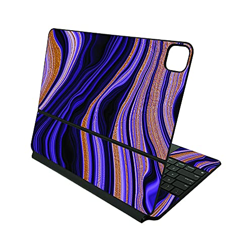 MightySkins Skin Compatible with Apple Magic Keyboard for iPad Pro 12.9" (3rd-6th Generation) - Purple Jewel | Protective, Durable, and Unique Vinyl Decal wrap Cover | Easy to Apply | Made in The USA - color: Purple Jewel