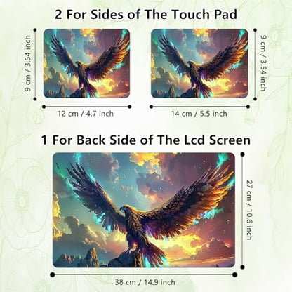 Laptop Skin Sticker Decal, Universal Reusable Vinyl Laptop Cover for 12" 13" 13.3" 14" 15" 15.4" 15.6" Notebook PC, Waterproof Scratch-Resistant with 2 Wrist Pads, Easy to Apply & Remove,Art Eagle - color: Art Eagle
