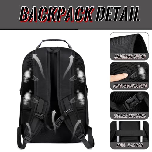 55L Gaming Laptop Backpack, Fits 18.4-19" Laptop, Grey | 180° TSA-Friendly Carry On Design with Padded Laptop Compartment, Water-Resistant, Adjustable Strap, Handle for Men Women - color: Grey, size: 18.4 Inch（21.6"x15.4"x9.8"）