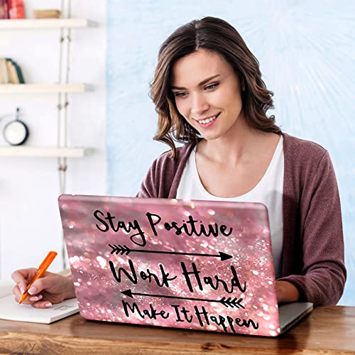 DINKY Laptop Skin Sticker Decal, 13" 13.3" 14" 15" 15.4" 15.6 inch Laptop Universal Reusable Vinyl Skin Stickers Cover Art Decal Notebook PC Personalized Protector (Pink Letters) - color: Pink Letters