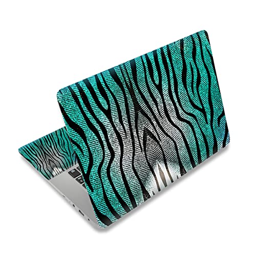 12.1 13 13.3 14 15.4 15.6 Inch Laptop Skin Decal, Laptop Skins Stickers Decals for Notebook PC, Universal Reusable Vinyl Laptop Cover Sticker, Waterproof Art Protector I Green Zebra Pattern - color: Green Zebra Pattern