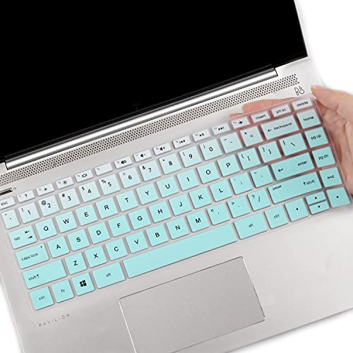 Keyboard Cover for HP Laptop 14" 14-dq 14-fq/dk 14-dq6014dx 14-dq6013dx 14-dq0052dx 14-dq0762dx 14-dq5009nr 14-dq0054dx 14-dq3000dx 14-dq2020nr 14-dq0760dx 14-dq0003/0005dx 14-dq0055dx 14-dq0070nr - color: Mint Green