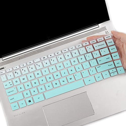 Keyboard Cover for HP Laptop 14" 14-dq 14-fq/dk 14-dq6014dx 14-dq6013dx 14-dq0052dx 14-dq0762dx 14-dq5009nr 14-dq0054dx 14-dq3000dx 14-dq2020nr 14-dq0760dx 14-dq0003/0005dx 14-dq0055dx 14-dq0070nr - color: Mint Green