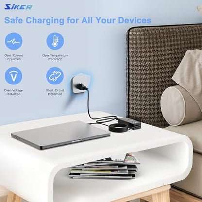 SiKER 100W USB C Charger, Universal USB-C Power Adapter, PD 3.0 Fast Laptop Charger Compatible with MacBook Pro/Air, Lenovo, Dell, HP, ASUS, iPad Pro, Android Phones - color: black3