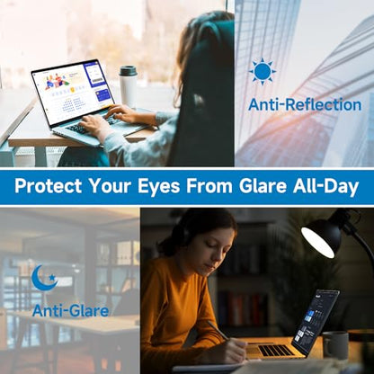 2 Pack 16 Inch 16:10 Anti Blue Light Laptop Screen Protector, Reduce Eye Strain Anti Glare Screen Protector for 16’’ with 1920x1200 Resolution Laptops, Not for 16.1'' - size: 16 inch with 16:10 aspect ratio