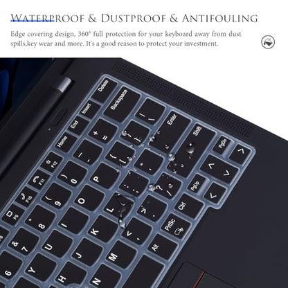 Keyboard Cover for 2024 2023 14" Lenovo Thinkpad x1 Carbon Gen 11/10,ThinkPad E14 Gen 6/5, ThinkPad T14 Gen 4/3, ThinkPad T14s Gen 4/3,ThinkPad L14 Gen 4/3,ThinkPad P14s Gen 4/3 Keyboard Skin-Black - color: Black