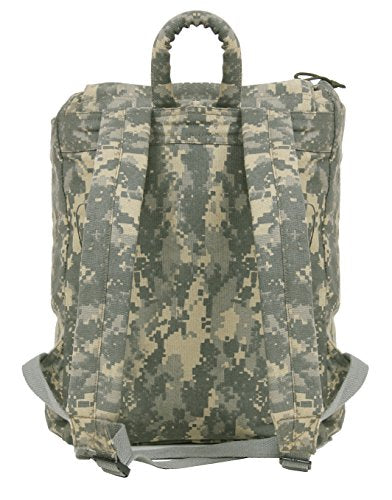 Rothco Canvas Daypack – Heavy-Duty Cotton Canvas Backpack for Hiking, Camping, Traveling, and Daily Use – 34L Capacity - color: Acu Digital Camo