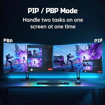 Hikers 27 Inch Curved Gaming Monitor 280Hz 240Hz 1ms 2K WQHD 1440P Computer Gaming Monitor, HDMI 2.1×2 & DP 1.4×1 Fast VA 5000:1 Contrast, 134% sRGB 1500R VESA (G27H1Q Pro Includes One HDMI 2.1 Cable) - size: 27