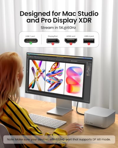 Silkland Long USB C Monitor Cable 90 Degree 15FT, 8K@30Hz 5K/4K@60Hz Output | 20Gbps Data Transfer, Right Angle USB C 3.2 Gen 2x2 Cable, 240W PD Charging for iPhone 17,MacBook, Portable Monitor, Carplay - size: 15 Feet