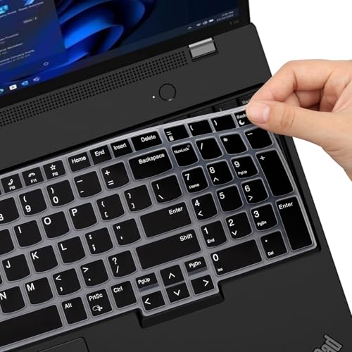 Keyboard Cover for Lenovo ThinkPad E16 Gen 1 16", Thinkpad T16 P16 P16v P16s Gen 2/Gen 1 16", Thinkpad L15 Gen 4/3 15.6" (Not Fit Thinkpad Z16, L15 Gen 2/1)-Black - color: Black