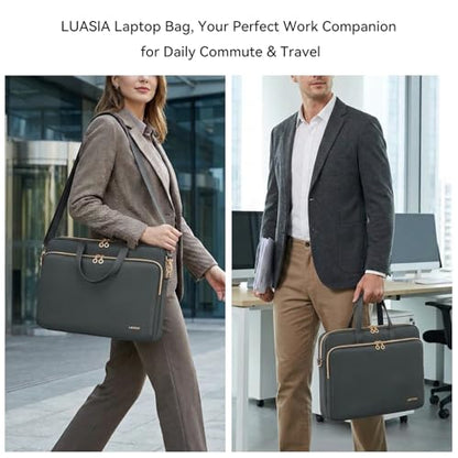 Laptop Case Bag Women Men Computer Sleeve Compatible with MacBook/Dell/HP/Acer/ASUS, Waterproof Shoulder Carrying Briefcase, Grey, 15.6-16 Inch - color: Heather Grey, size: 15.6 inch