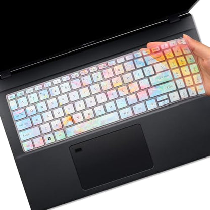 Keyboard Cover for Acer Aspire 3 A315-24P-R7VH A315-24PT A315-510, Aspire 5 A515-58GM/58M/58MT/58PT A515-57G A515-57G-58R7/53T2/56UV/51WN A515-57-73L5/75RH 15.6" (Not Fit A515-46~A515-56)-Dazzle - color: Color
