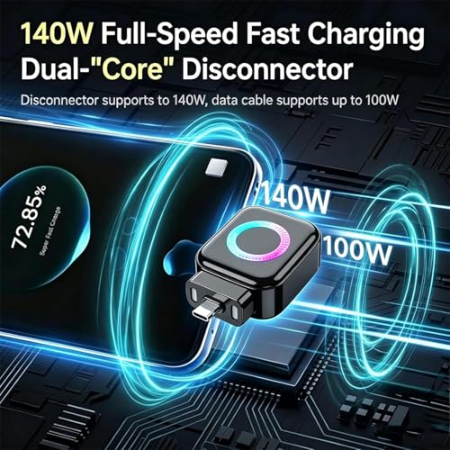 Kuwajia Charger, Ai Smart Auto Cut Adapter, Full Battery Auto Disconnect, 140w Fast Charging Station with Protective Memory Silicone Padding, Battery Protection Adapter Compatible