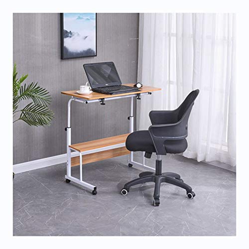 Overbed Table Wheels The Sofa Overbed Table Laptop Table Rolling Laptop Table Lap Desk For Laptop Rolling Cart Tilting Overbed Table Adjustable Laptop Stand Sofa (Black Walnut Color 80 * 40 (Nordic Bl - color: Nordic Blue 60*40*87cm
