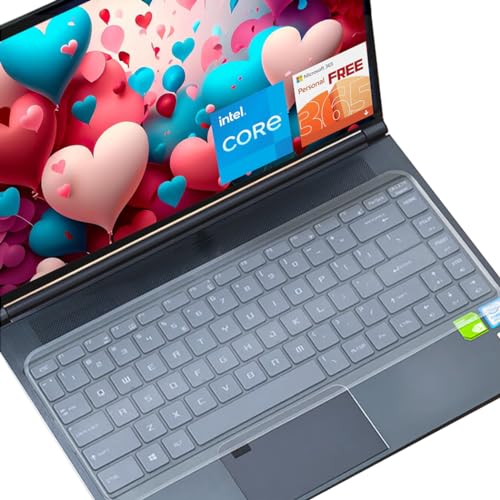 13.3" 13.5" 14" Universal Laptop Keyboard Cover Skin (12.48" x 5.2") for 13.3"-14" Laptop Notebook (Without Numeric Keypad Keyboard), Ultra Thin Silicone Waterproof Keyboard Cover Protector - color: Clear, size: 12.48 x 5.2 Inch