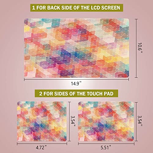 Laptop Notebook Skin Sticker Cover Decal Fits 12 13 13.3 14 15 15.4 15.6 inch Laptop Protector Notebook PC | Easy to Apply, Remove and Change Styles (Colorful Grid) - color: Colorful Grid