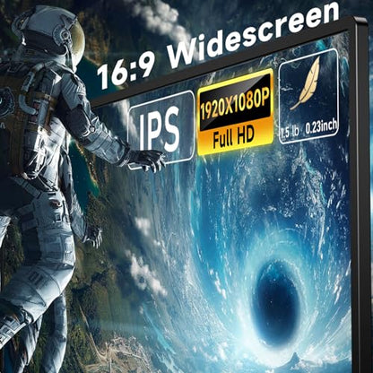 XGaming Portable Monitor 15.6 Inch 1080P FHD IPS USB-C Laptop Monitor, HDMI Computer Display w/Smart Cover & Speakers, Ultra Slim HDR Gaming External Screen for Laptop PC Phone Mac Xbox PS4 Switch