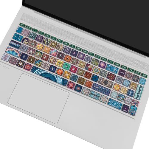 Keyboard Cover for 15.6" HP ProBook 450 G8 G9 G10 / ProBook 455 G8 G9 G10 /ProBook 650 G8/HP Zbook Power G8 G9, Cute Keyboard Skin, Bohemian - color: Bohemian