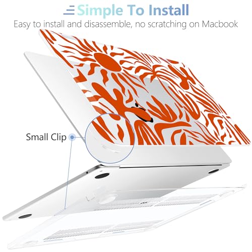 MEEgoodo Case for M5/M4/M3/M2 MacBook Air 13 inch Case 2026 2025 2024 2022, Fit Model A3449/A3240/A3113/A2681, Laptop Hard Shell Compatible with MacBook Air 13.6-inch, Abstract Sun & Palm Tree - color: Abstract Sun & Palm Tree