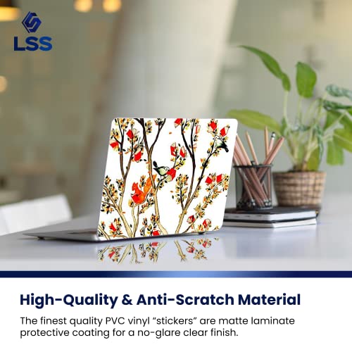 LSS 15 15.6 Inches Laptop Notebook Skin Sticker with 2 Wrist Pads - Reusable Cover Protector Vinyl Sticker Cover Decal, 13" - 16" HP Apple Asus Acer Samsung - Birds and Animal - color: Birds and Animal, size: 13" - 16"