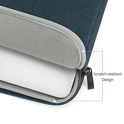 ProElife Sleeve Case for MacBook Neo & Air 13.6 Inch M5 M4, Water-Resistant | Navy, Precision Fit, Soft Inner Lining Padded, Anti-Scratch, Double Zippers, Travel Carry Laptop Bag for Home Office - color: Navy Blue