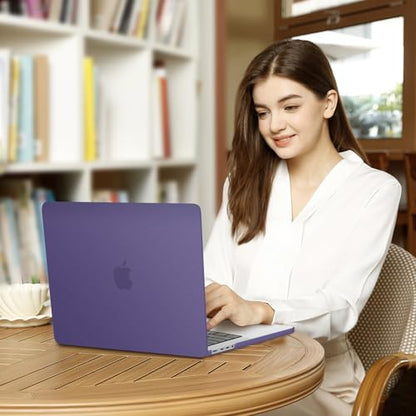MOSISO Compatible with MacBook Pro 14 inch Case M5 2026 M4 2025 M3 M2 M1 2024-2021 A3427 A3426 A3434 A3112 A3185 A3401 A2918 A2992 A2779 A2442,Hard Case&Keyboard Skin&ScreenFilm&Pouch, Imperial Purple - color: Imperial Purple