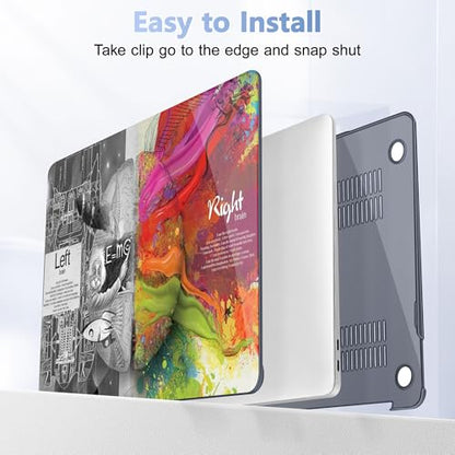 May Chen Compatible with New MacBook Air 13 inch Case 2021, 2020 2019 2018 Release Model: M1 A2337 A2179 A1932, Plastic Hard Shell Case Cover for Mabook Air 13 inch with Retina Dispaly, Brain - color: Brain