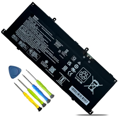59.16Wh GD03XL N66215-005 Laptop Battery Replacement for HP Envy x360 14 2-in-1 14-fa0000 14-fc0000 14-fc0078TU OmniBook X 14-fe0000 EliteBook Ultra G1q Series GD03059XL N66000-1E1 N66000-2C1 - size: 7.28*3.62*0.25inch GD03XL