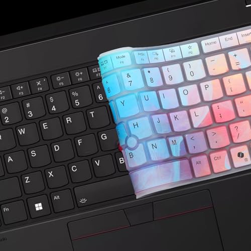 Keyboard Cover for 14" Lenovo Thinkpad L14 P14s Gen 6/Gen 5, Thinkpad T14 T14s Gen 6/Gen 5 14, Thinkpad E14 Gen 7 14, US Layout (Not Fit T14 T14s L14 P14s Gen 4/3/2/1, E14 Gen 6/5/4)-Stylish Colorful - color: Colorful