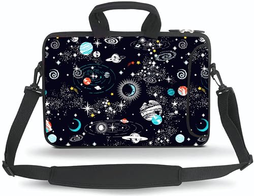 14 15 15.4 15.6 inch Messenger Bag Carrying Case Sleeve with Handle Accessory Pocket Fits 14 to 15-Inch Laptops/Notebook/Ebooks/Kids Tablet/Pad(Galactic Space) - color: Galactic Space, size: 14-15.6 inch