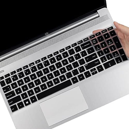 Keyboard Cover for 17.3 HP Laptop 17-by 17-bs/ca 17t-by400/by500 17-by4013dx 17-by0053cl 17-by4633dx 17-by3613dx 17-by1053dx 17-by0021dx by4061nr by3053cl by3065st by4623dx(Not Fit 17-cn/cp/cw/ch/cr) - color: Black