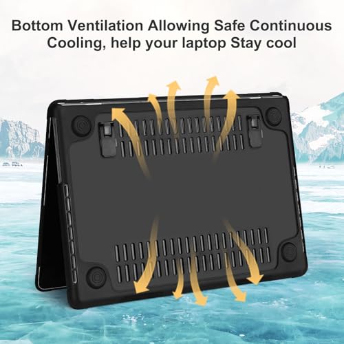 MOSISO Compatible with MacBook Pro 14 inch Case M5 M4 M3 M2 M1 2026-2021 | 4 in 1 Kit Shock-Absorbing Shell with Fold Kickstand, A3427 A3426 A3434 A3112 A3185 A3401 A2918 A2992 A2779 A2442, Black - color: Black