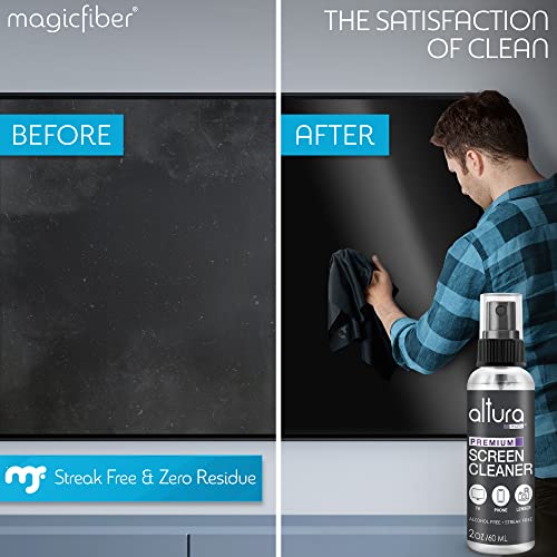 Computer Screen Cleaner Spray Kit - Streak & Scratch Free | Cleans LCD LED OLED TVs, laptops, monitors, tablets. 2oz. - size: 2 Fl Oz + 2 Cloths
