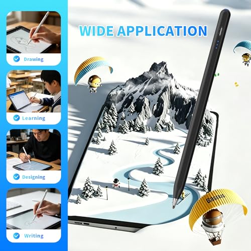 Galaxy Tab A11+ Stylus Pen for Samsung Table A11/A9+/A9 Drawing Stylus for Android Tablets, Precise Writing Pencil,Fast Charging,Auto Sleep,Button on/Off (Black) - color: black