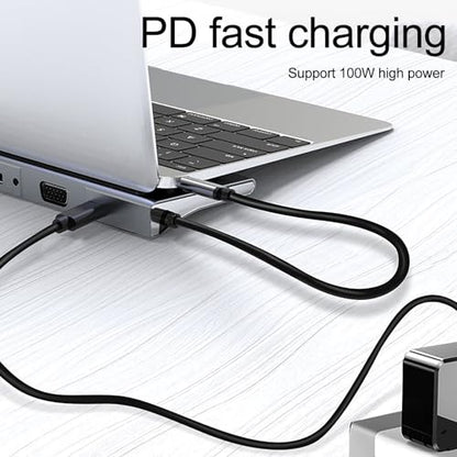 USB C Hub, 12-in-1 Multi-Port Laptop Docking Station with 4K HDMI, DP, VGA,100W Power Delivery, USB C Data, USB A, Gigabit Ethernet, SD, MicroSD, 3.5mm Port for MacBook Pro, Air and More