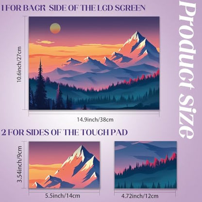 SUPERDANT Laptop Skin Sticker Sunset Mountain Laptop Decals Personalized Universal Notebook Computer Wrap Vinyl Skin Stickers Cover Art Decal Removable 12-15.6 Inch Waterproof Scratch-Resistant Gifts - style: Sunset Mountains