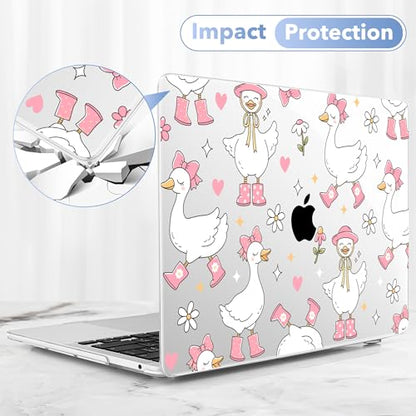 May Chen Case for MacBook Pro 13 inch M2 2023,2022,2021,2020 A2338 M1 A2251 A2289, Plastic Hard Shell Cover for MacBook Pro 13" with Touch Bar Fits Touch ID, Cute Goose Spring - color: Cute Goose Spring