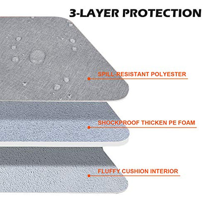 RAINYEAR 15.6 inch Laptop Sleeve Carrying Case with Handle & Pocket, Gray | Protective Padded Polyester Laptop Sleeve Case Briefcase Compatible with 15.6 Inch Notebook Computer Chromebook - color: Gray, size: 15.6"