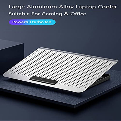 Gaming Laptop Cooler Silent Fan Metal Cooling Pads Port Portable Adjustable Notebook Stand for 12-16 Inch