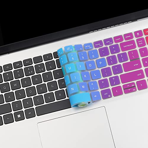 Keyboard Cover for 2026 2025 Dell 15 Laptop DC15250 DC15255 15.6" Dell Inspiron 15 3510 3511 3515 3525 3530 3535 5510 5515 5518 7510 15.6", Vostro 3510 3520 3530 5510 5515 15.6, Inspiron 7610 -Rainbow - color: RAINBOW