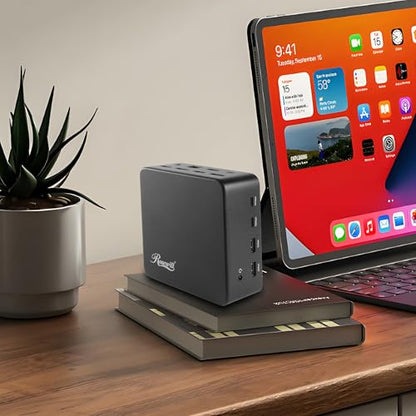 Rosewill 12-in-1 USB C Triple DisplayLink Docking Station | 135W PD, 3x HDMI (3x 1080p 60Hz), 3x USB 5Gbps Ports | Windows, macOS, ChromeOS Compatible - Enhance Productivity with Multi-Monitor Support - style: DisplayLink