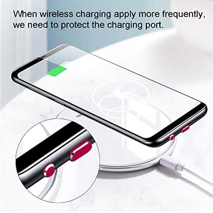 USB C Dust Plugs Charging Port Cover Caps, 2 PCS (Red) | Cable Protectors Included, Compatible with iPhone 17 16 15 Pro Max - color: Red