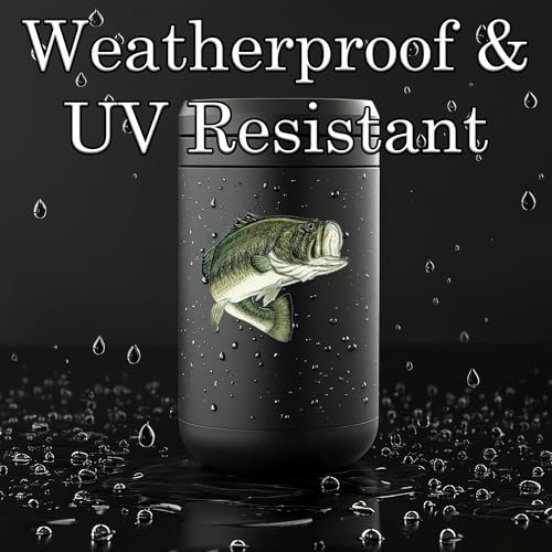 Small Fishing Bass Fish Sticker Decal Fishing Bumper Sticker Fish Auto Decal Car Truck Boat RV Real Life Pole Tackle Box Fisherman (3 Inch) - size: 3 Inch