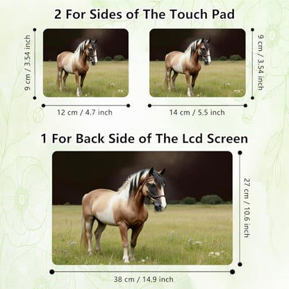 Laptop Skin Sticker Decal, Universal Reusable Vinyl Laptop Cover for 12" 13" 13.3" 14" 15" 15.4" 15.6" Notebook PC, Reusable Waterproof Scratch-Resistant with 2 Wrist Pads,Beautiful Horse Animal - color: Beautiful Horse Animal