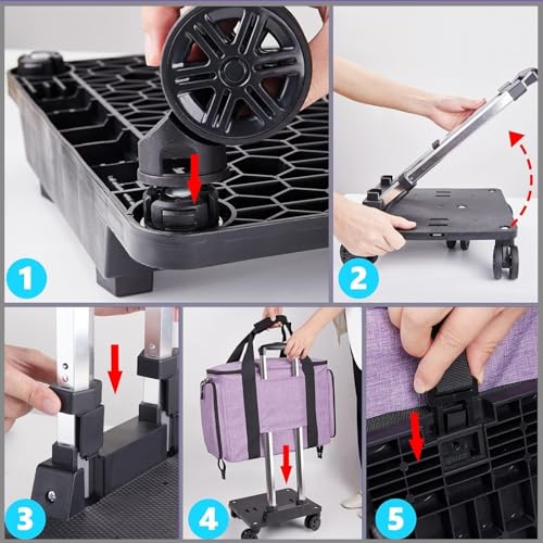 Rolling Sewing Machine Bag with Five 360-Degree Rotating Wheels,Sewing Machine Carrying Case Fits for Most Standard Sewing Machines,YKK zipper,Hard Bottom Pad (Black) - color: Black