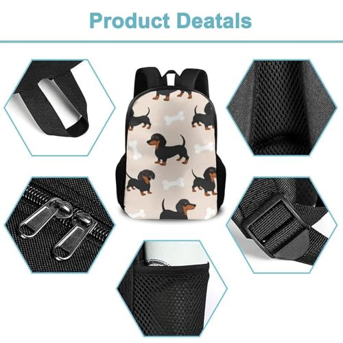 Waterproof College Gym Backpack Lightweight Travel Day Pack Carry On Backpack For Women Men Wiener Dog Doxie Dachshund Weiner Dog Pet Dogs - color: Color577